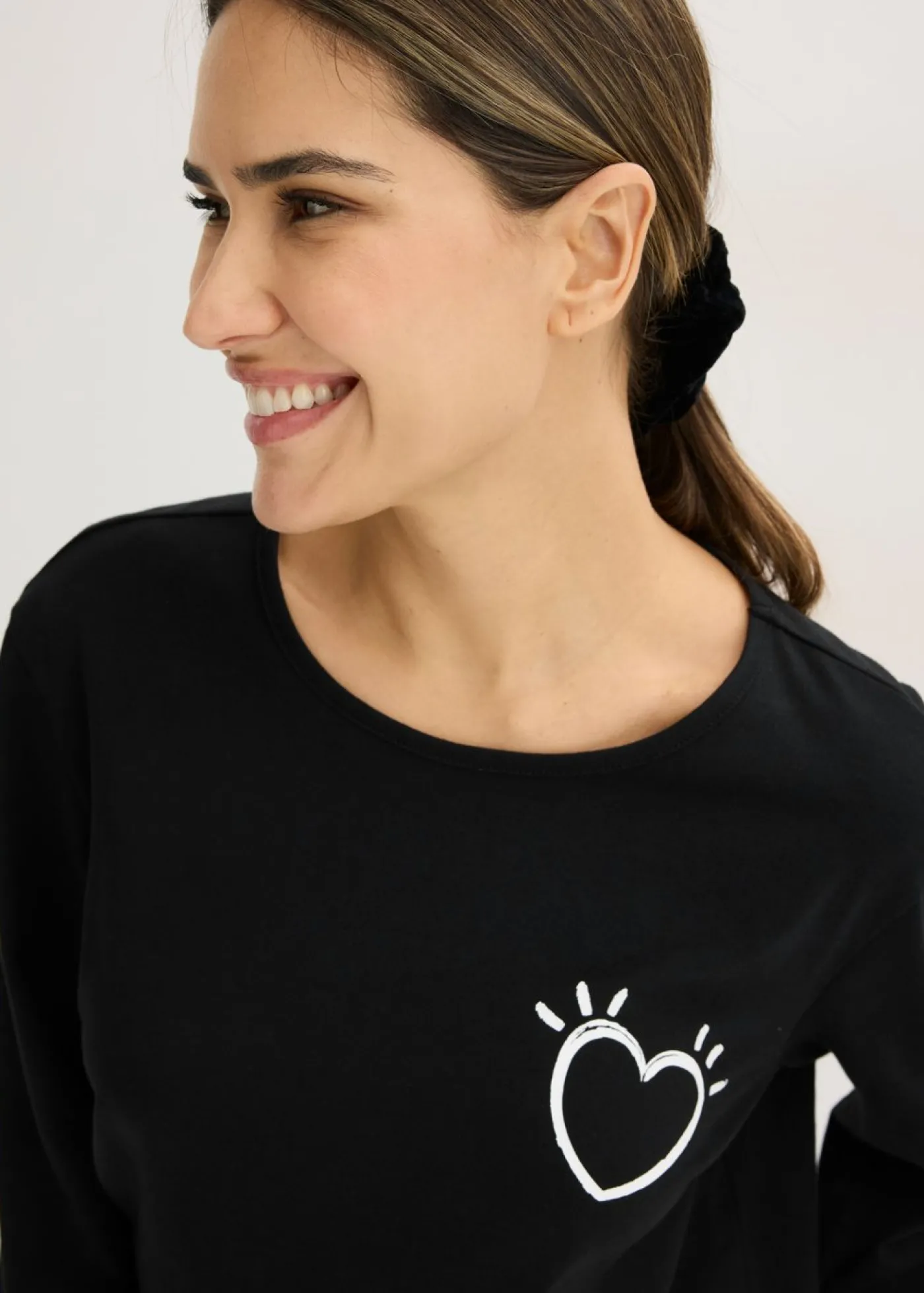 bonprix bonprix Pijama de algodón suave Negro Best