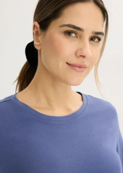 bonprix bonprix Pijama de algodón suave índigo-natural jaspeado Online