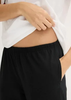 bonprix bonprix Pijama de algodón suave Blanco-negro Hot
