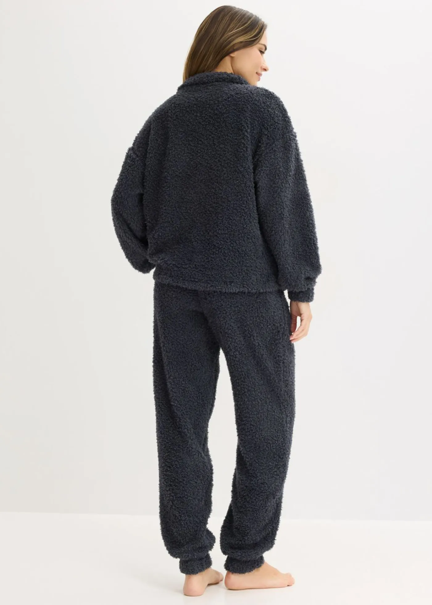 bonprix bonprix Pijama de material suave Azul oscuro Outlet