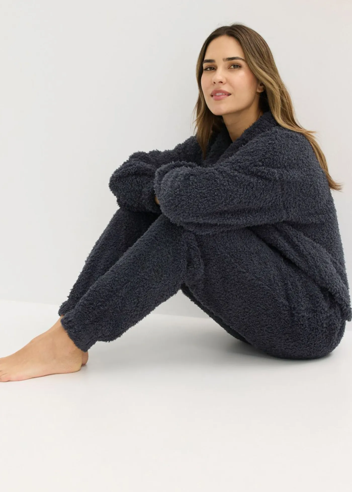 bonprix bonprix Pijama de material suave Azul oscuro Outlet
