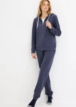 bonprix bonprix Pijama de tejido de sudadera azul marino moteado