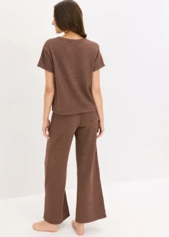 bonprix bonprix Pijama de tejido estructurado suave marrón moteado Best
