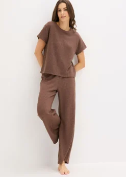 bonprix bonprix Pijama de tejido estructurado suave marrón moteado Best