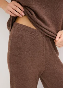 bonprix bonprix Pijama de tejido estructurado suave marrón moteado Best