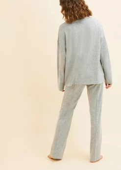 bonprix bonprix Pijama holgado de tejido suave Gris jaspeado Discount