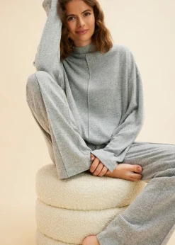 bonprix bonprix Pijama holgado de tejido suave Gris jaspeado Discount