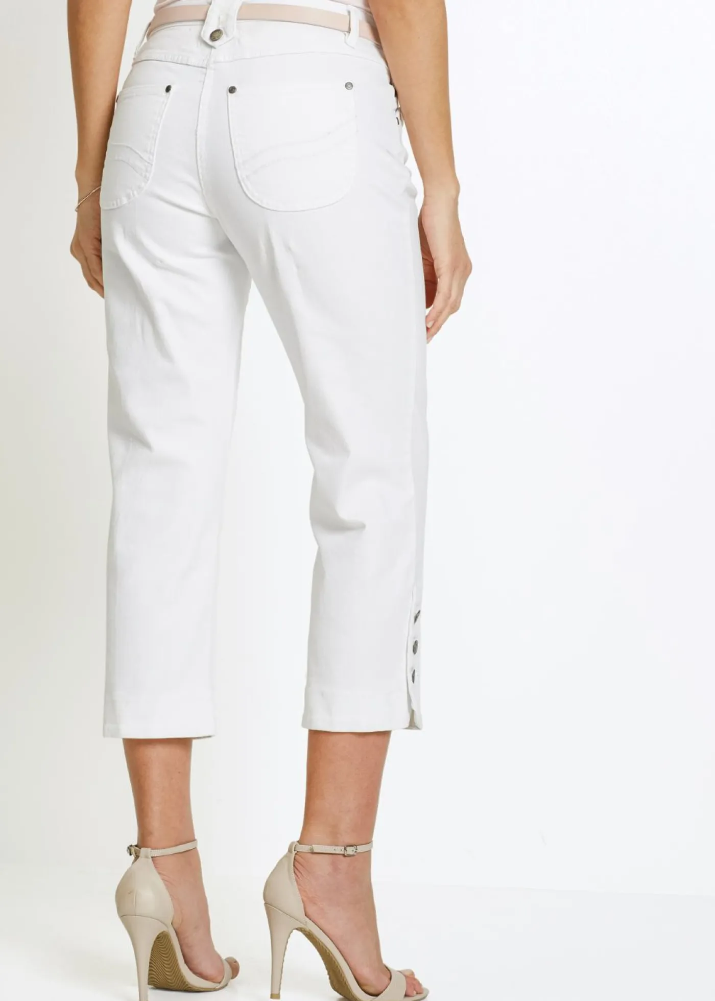bonprix bonprix Pirata vaquero Denim blanco