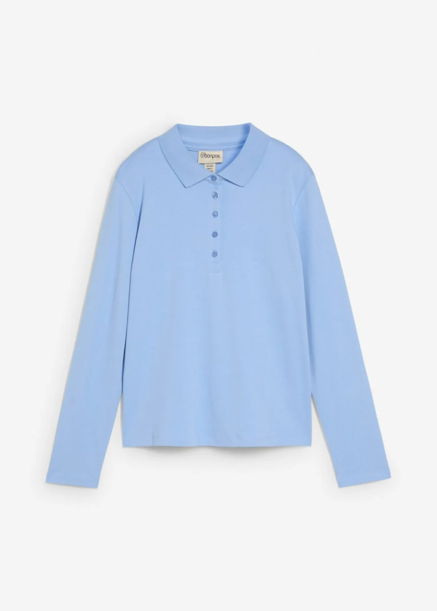 bonprix bonprix Polo de algodón orgánico pesado Azul perla Sale
