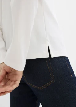 bonprix bonprix Polo de algodón orgánico pesado Blanco lana