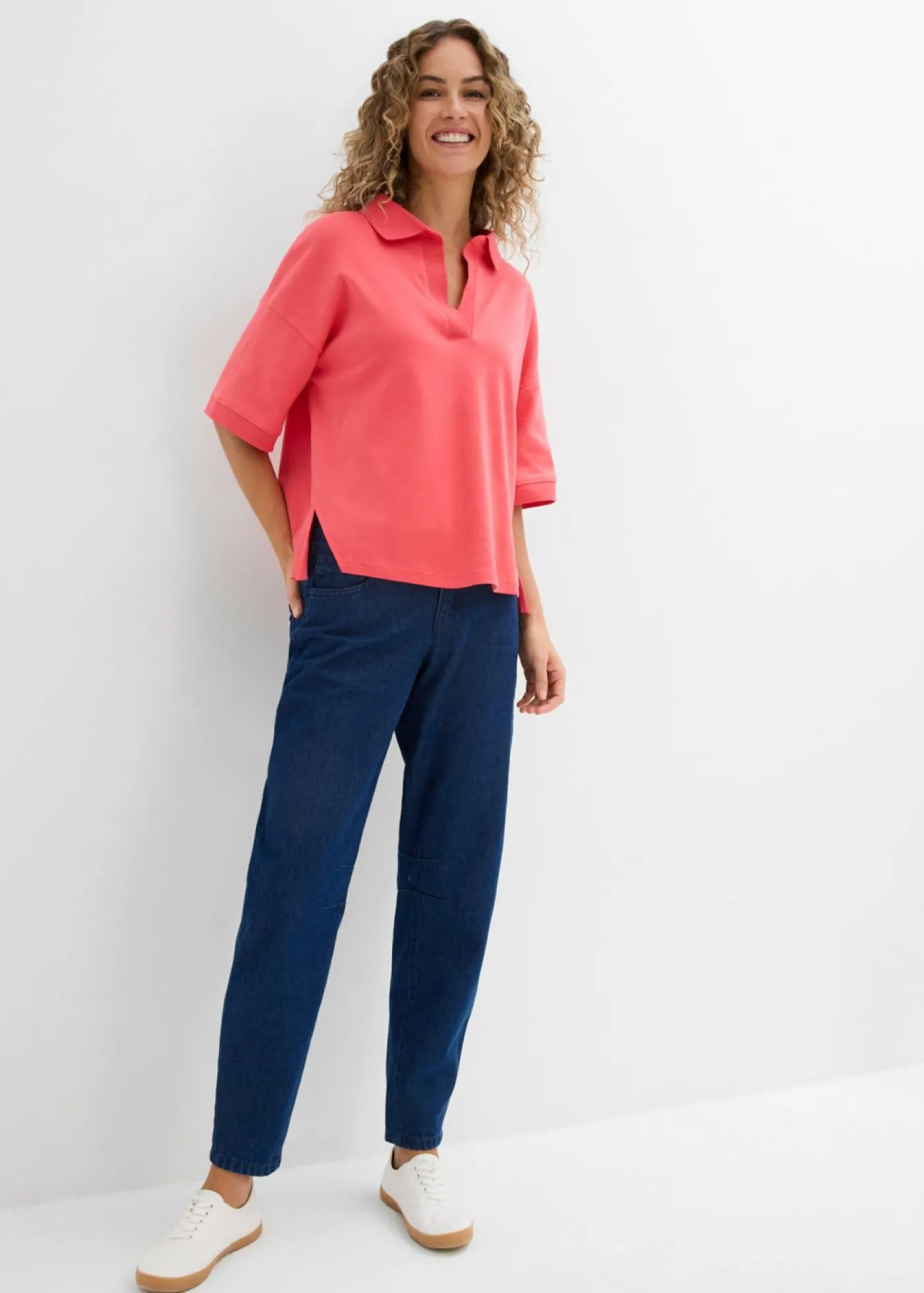 bonprix bonprix Polo de algodón orgánico puro rosa paraíso Sale