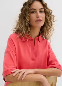 bonprix bonprix Polo de algodón orgánico puro rosa paraíso Sale