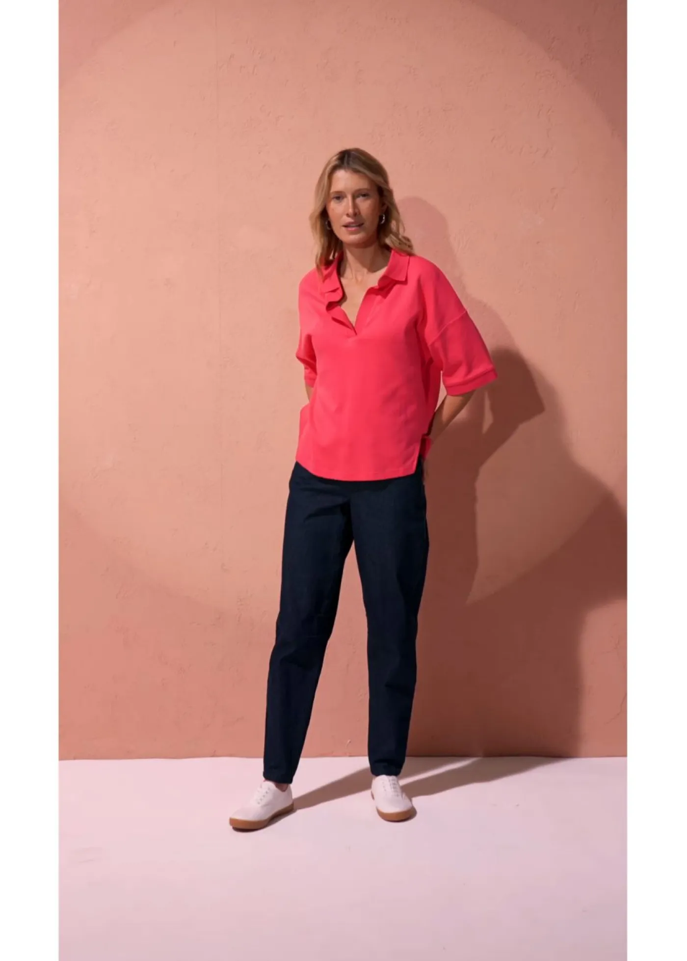 bonprix bonprix Polo de algodón orgánico puro rosa paraíso Sale