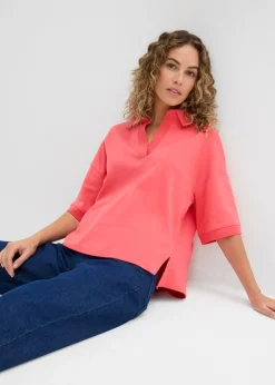 bonprix bonprix Polo de algodón orgánico puro rosa paraíso Sale