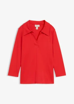 bonprix bonprix Polo de algodón orgánico puro fresa Online
