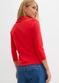 bonprix bonprix Polo de algodón orgánico puro fresa Online