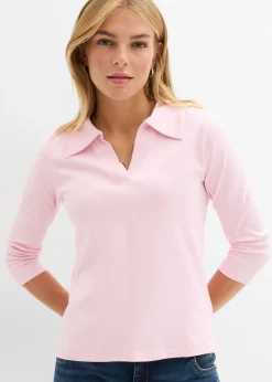bonprix bonprix Polo de algodón orgánico puro rosa cristal Discount