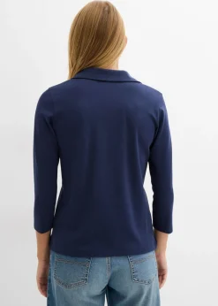 bonprix bonprix Polo de algodón orgánico puro Azul marino Online