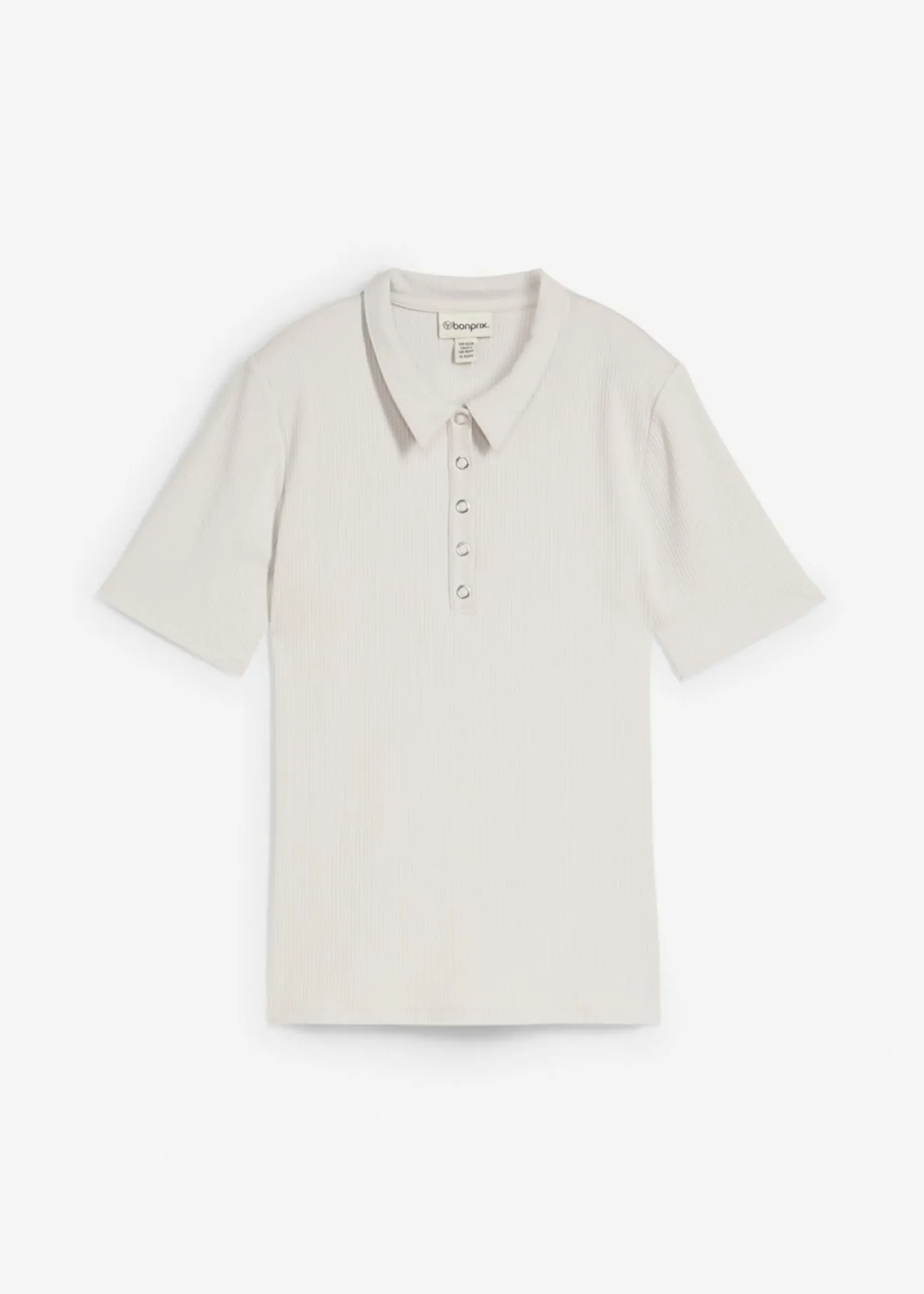 bonprix bonprix Polo de mezcla de viscosa plata jaspeado Discount