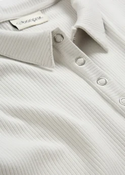 bonprix bonprix Polo de mezcla de viscosa plata jaspeado Discount