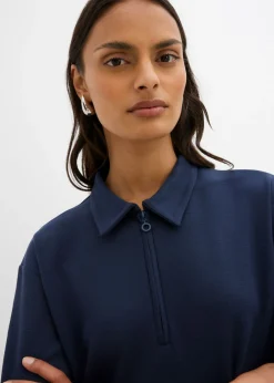 bonprix bonprix Polo de mezcla de viscosa Azul marino Best