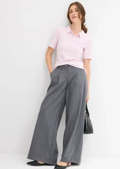 bonprix bonprix Polo de mezcla de viscosa Lila empolvado Sale