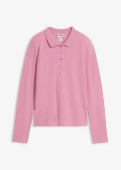 bonprix bonprix Polo de piqué de algodón ecológico puro Malva Outlet