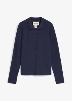 bonprix bonprix Polo de piqué de algodón ecológico puro Azul marino Online