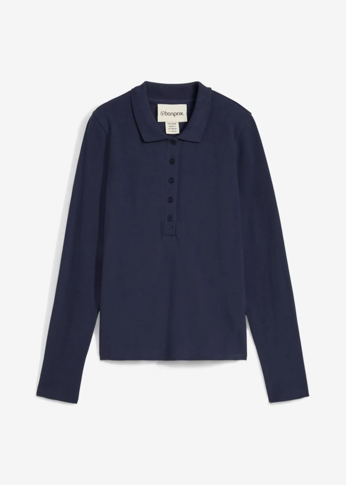 bonprix bonprix Polo de piqué de algodón ecológico puro Azul marino Online
