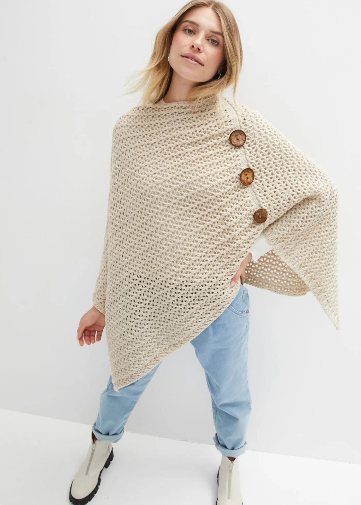 bonprix bonprix Poncho Gris oscuro Outlet