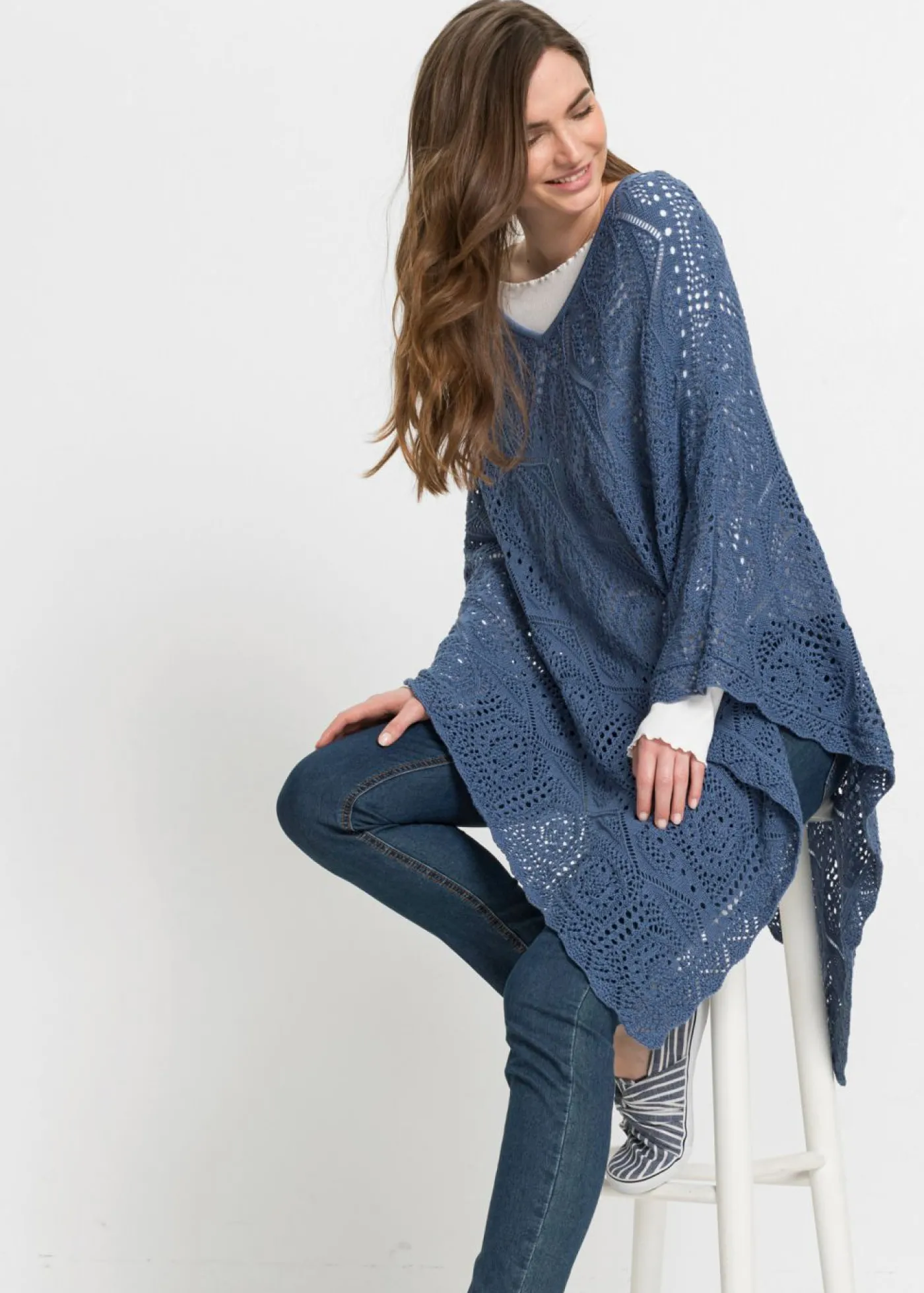 bonprix bonprix Poncho Azul vaquero New