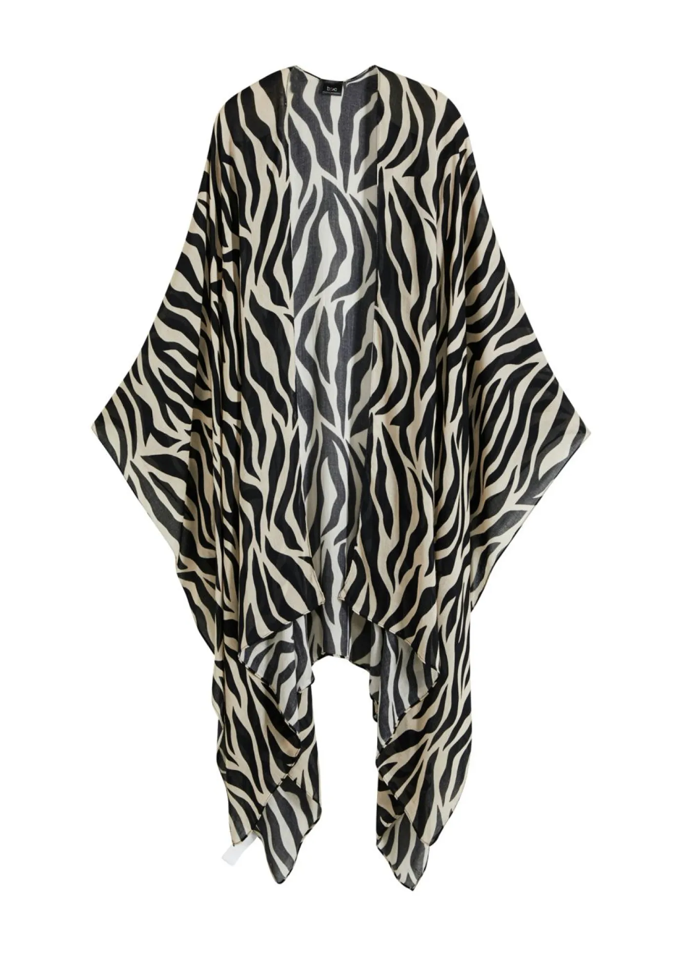 bonprix bonprix Poncho estampado cebra negro-beige Discount