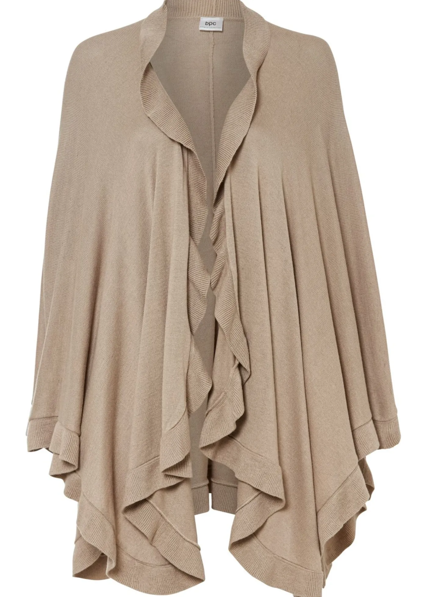 bonprix bonprix Poncho con parte de cachemira Marrón grisáceo Best