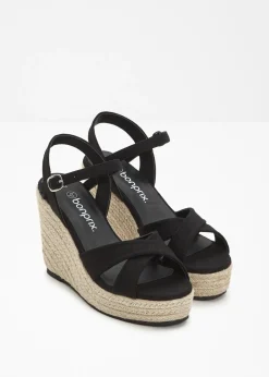 bonprix bonprix Sandalias de cuña Negro Hot