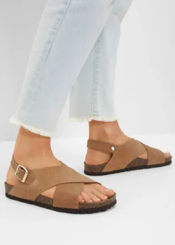 bonprix bonprix Sandalias de piel Camel Sale