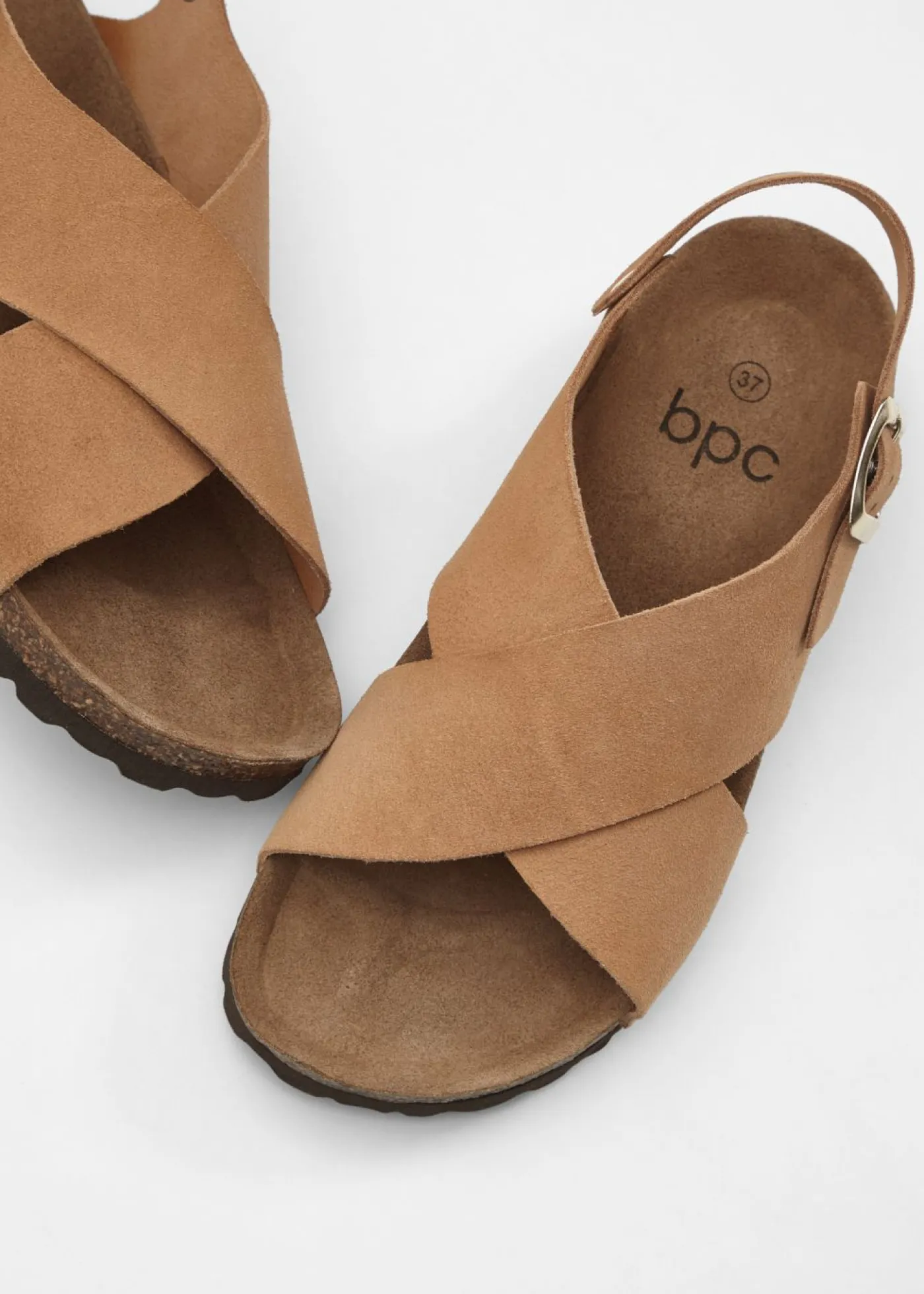 bonprix bonprix Sandalias de piel Camel Sale