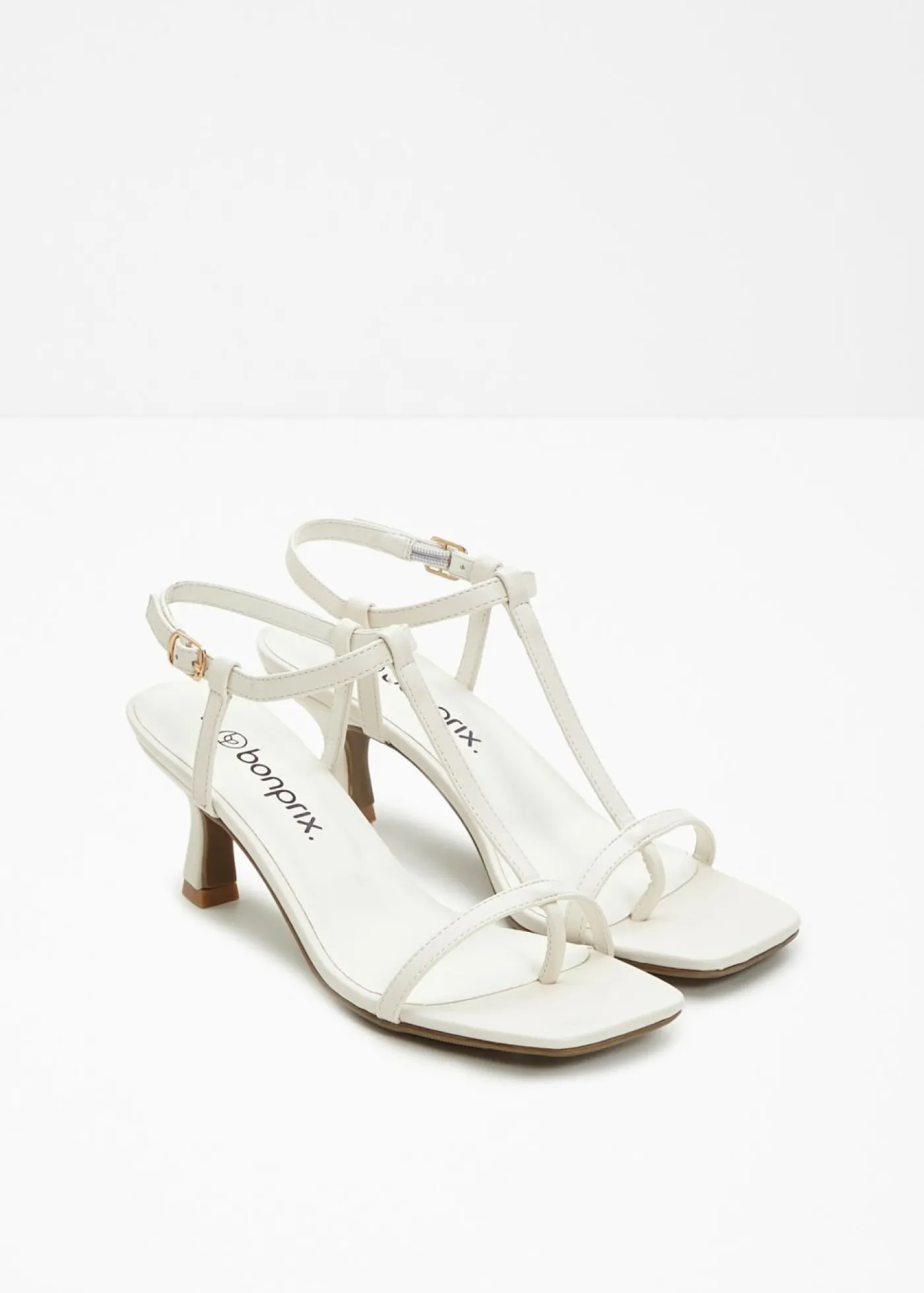 bonprix bonprix Sandalias de tiras Blanco-crema Discount