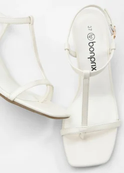 bonprix bonprix Sandalias de tiras Blanco-crema Discount