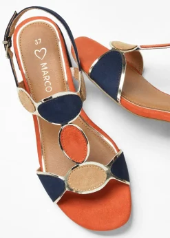 bonprix Marco Tozzi Sandalias Marco Tozzi azul marino-naranja-beige Outlet