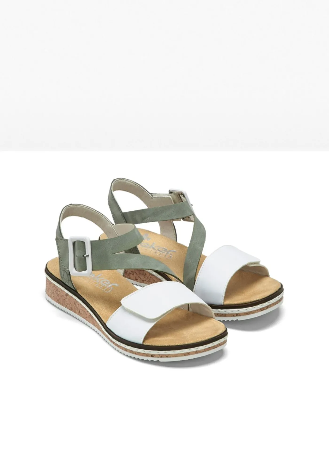 bonprix Rieker Sandalias Rieker Verde-blanco Outlet
