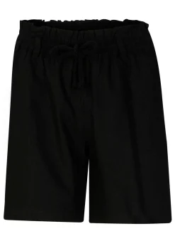 bonprix bonprix Shorts paperbag con lino Negro New