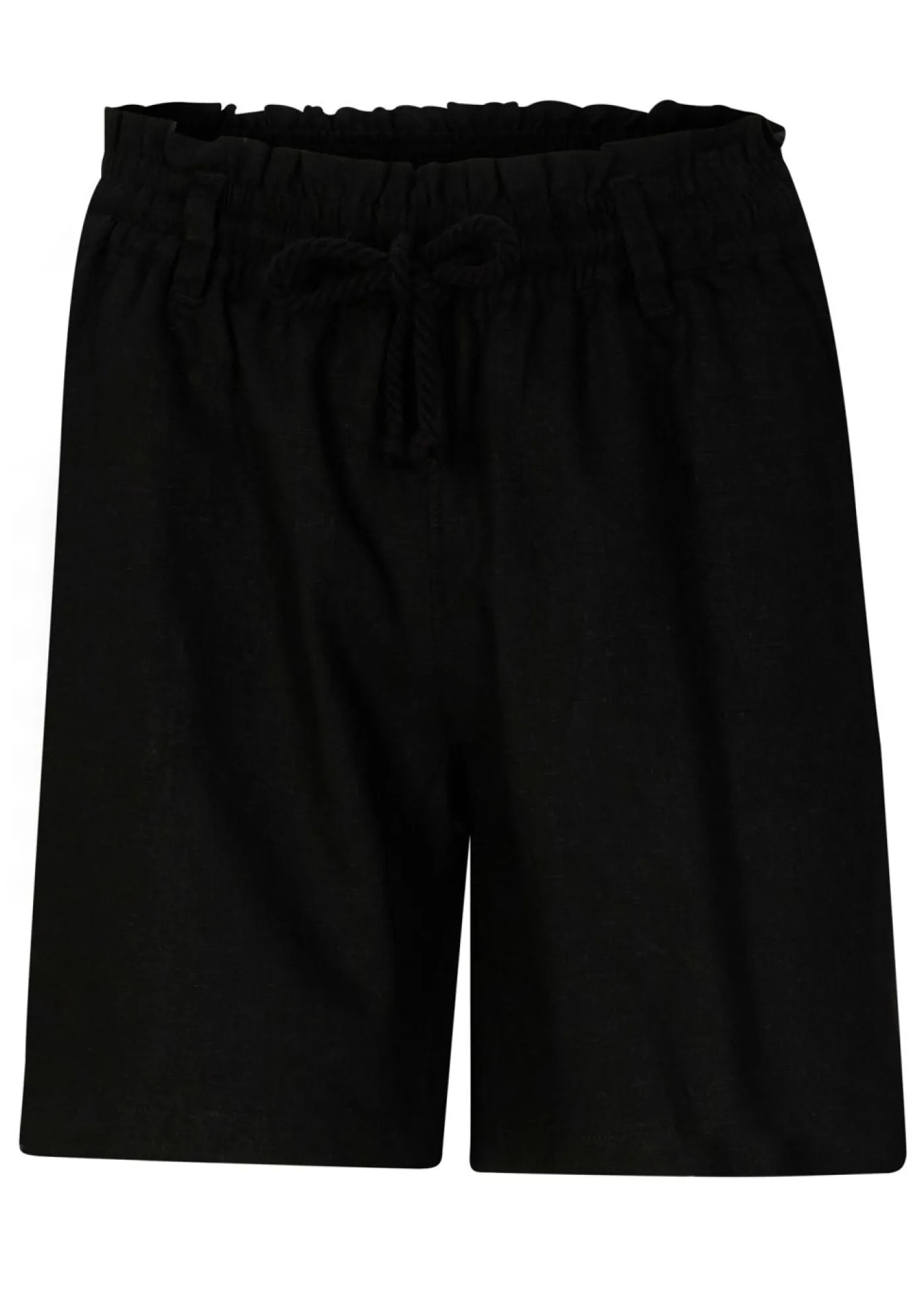 bonprix bonprix Shorts paperbag con lino Negro New