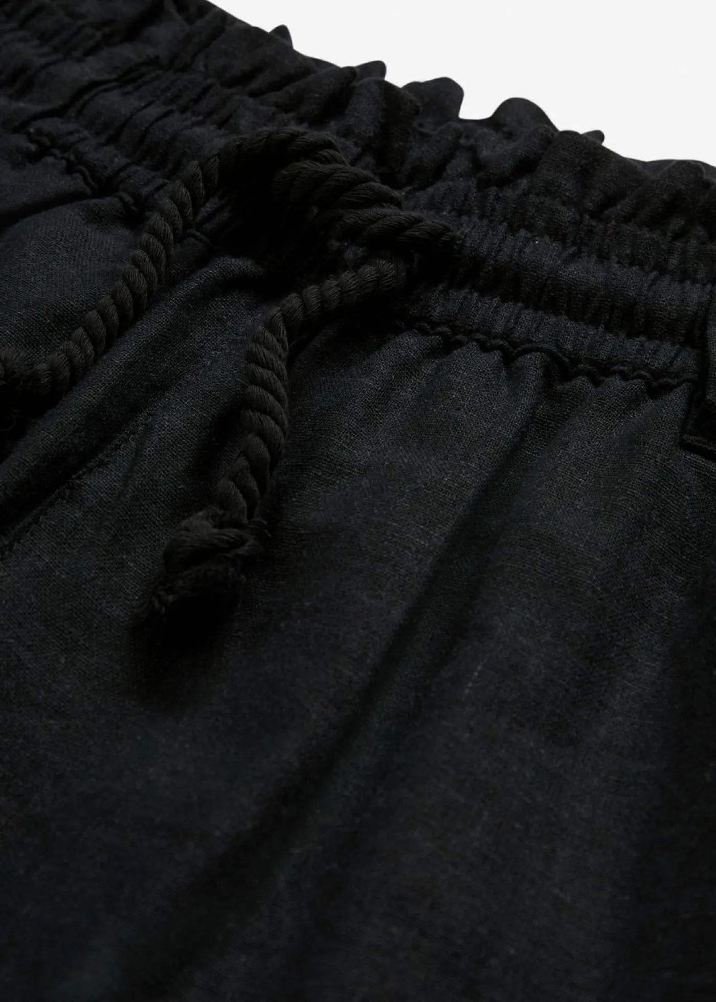bonprix bonprix Shorts paperbag con lino Negro New