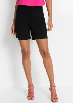 bonprix bonprix Shorts sin cierre de viscosa Negro