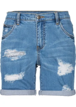 bonprix bonprix Shorts vaqueros con rotos y rasgaduras Denim claro desgastado Best