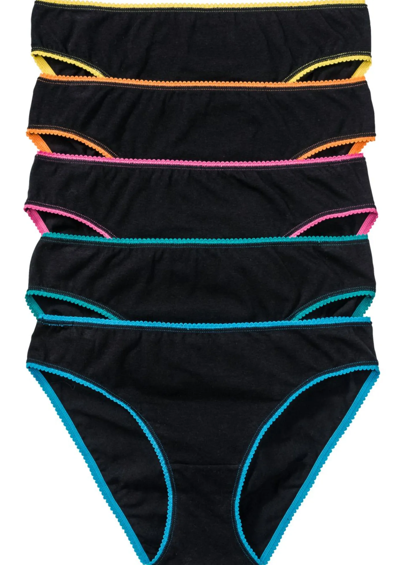 bonprix bonprix Slip (5 unidades) Negro multicolor New