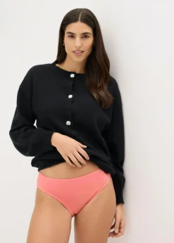 bonprix bonprix Slip (10 unidades) negro-rosa coral-gris claro jaspeado-rojo salsa-blanco Clearance