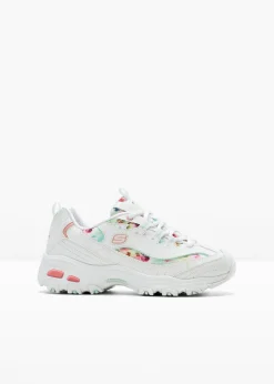 bonprix Skechers Sneakers bajos Blanco de flores Outlet