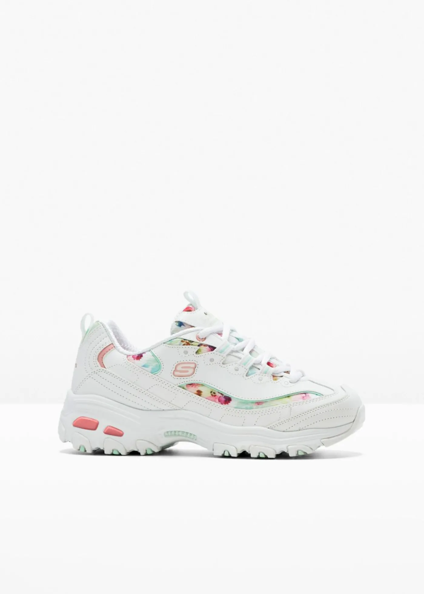 bonprix Skechers Sneakers bajos Blanco de flores Outlet