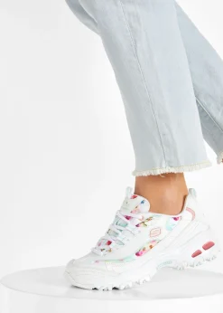 bonprix Skechers Sneakers bajos Blanco de flores Outlet
